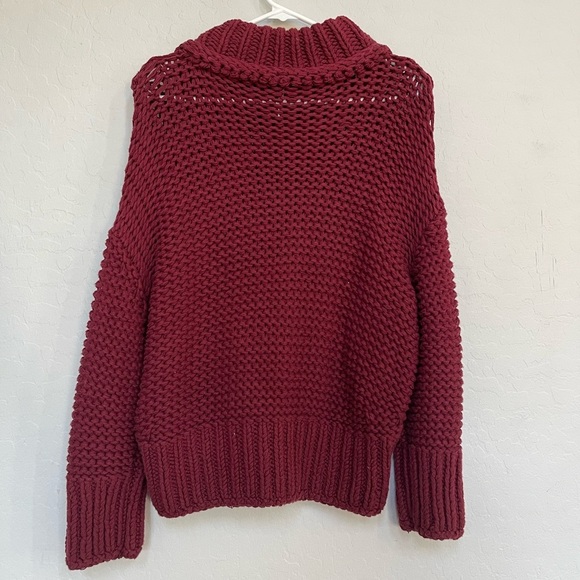 Free People My Only Sunshine teal Turtleneck Knit Sweater size XS - Picture 4 of 8